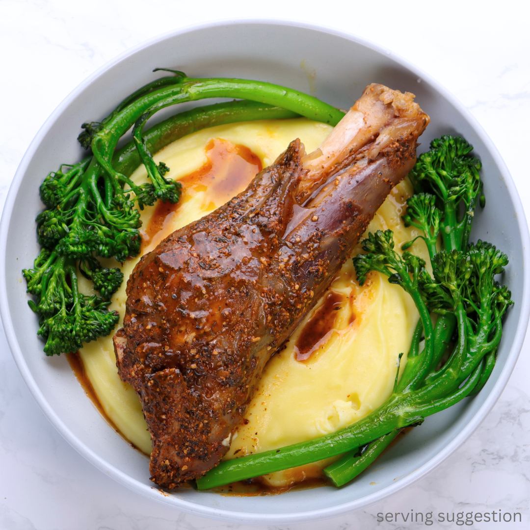 Slow Cooked NZ Lamb Shanks with Ram Rod Seasoning. Rich, deeply marbled meat that becomes luxuriously tender when slow cooked. Buy online now from Got Meat and get delivered to your door New Zealand wide!