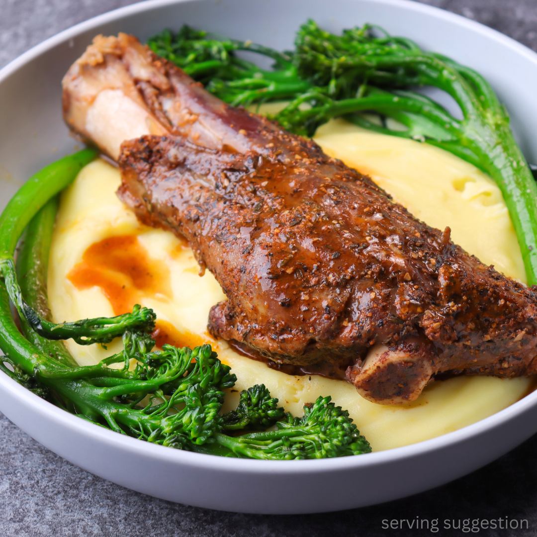 Sous Vide NZ Lamb Shanks with Ram Rod Seasoning. Rich, deeply marbled meat that becomes luxuriously tender when slow cooked. Buy online now from Got Meat and get delivered to your door New Zealand wide!